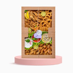 strip box | box z krewetkami od Yummy Party Box
